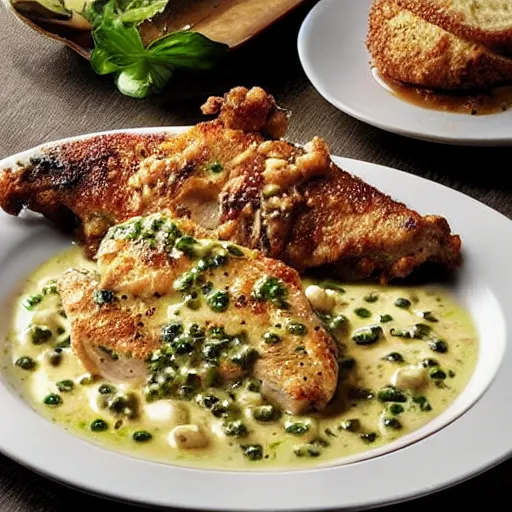 Image similar to photograph of Chicken Piccata from Cheesecake Factory