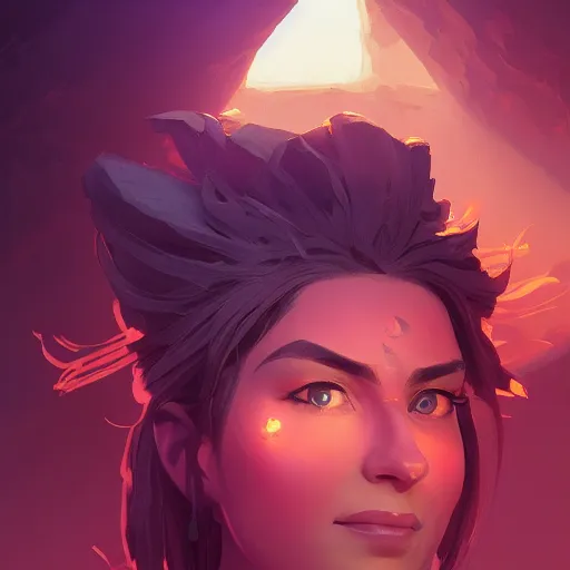 Image similar to profile portrait, maya ali mage, gloomhaven, dynamic lighting, gaudy colors, octane render aesthetic, matte painting concept art, official fanart behance hd artstation by jesper ejsing, by rhads and makoto shinkai and lois van baarle and ilya kuvshinov and rossdraws