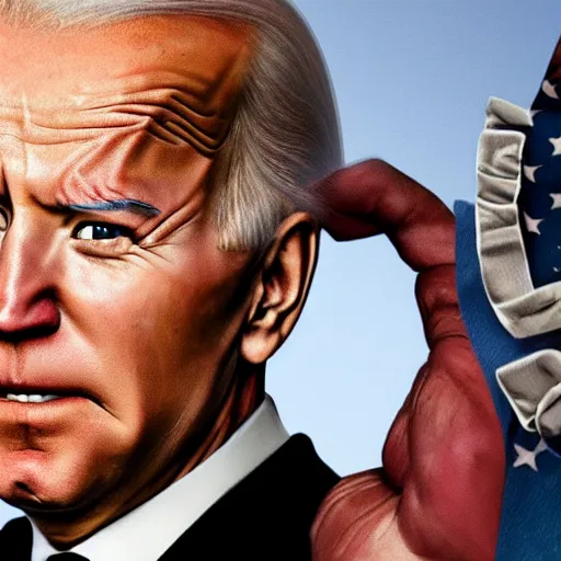 Image similar to joe biden beat up and miserable slit throat laying down crying super realistic 4k high detail
