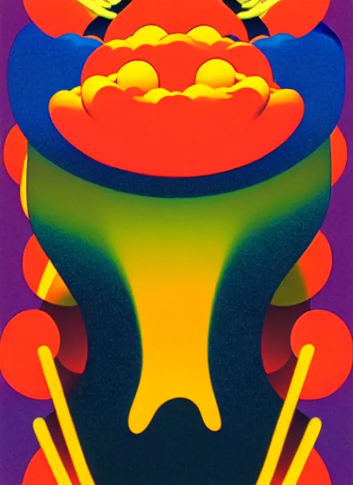 Image similar to devil by shusei nagaoka, kaws, david rudnick, airbrush on canvas, pastell colours, cell shaded, 8 k