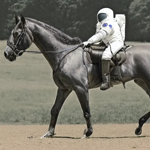 Image similar to photo of an astronaut riding a horse