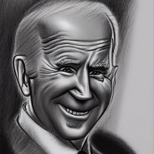 Image similar to milt kahl pencil sketch of joe biden