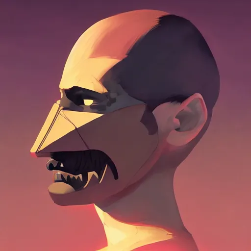 Image similar to face icon stylized minimalist mad max 2 : the road warrior, loftis, cory behance hd by jesper ejsing, by rhads, makoto shinkai and lois van baarle, ilya kuvshinov, rossdraws global illumination