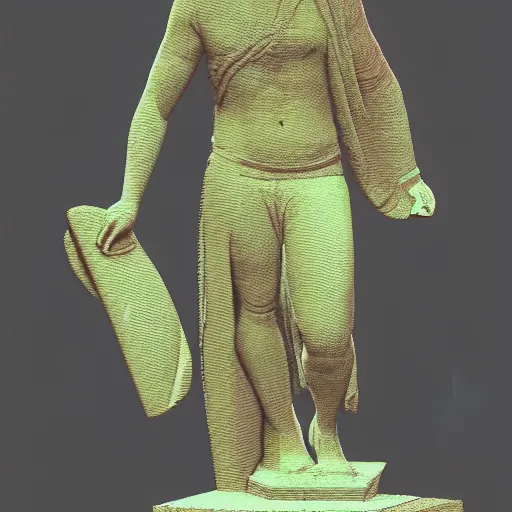 Prompt: Statue, Anaglyph 3d image