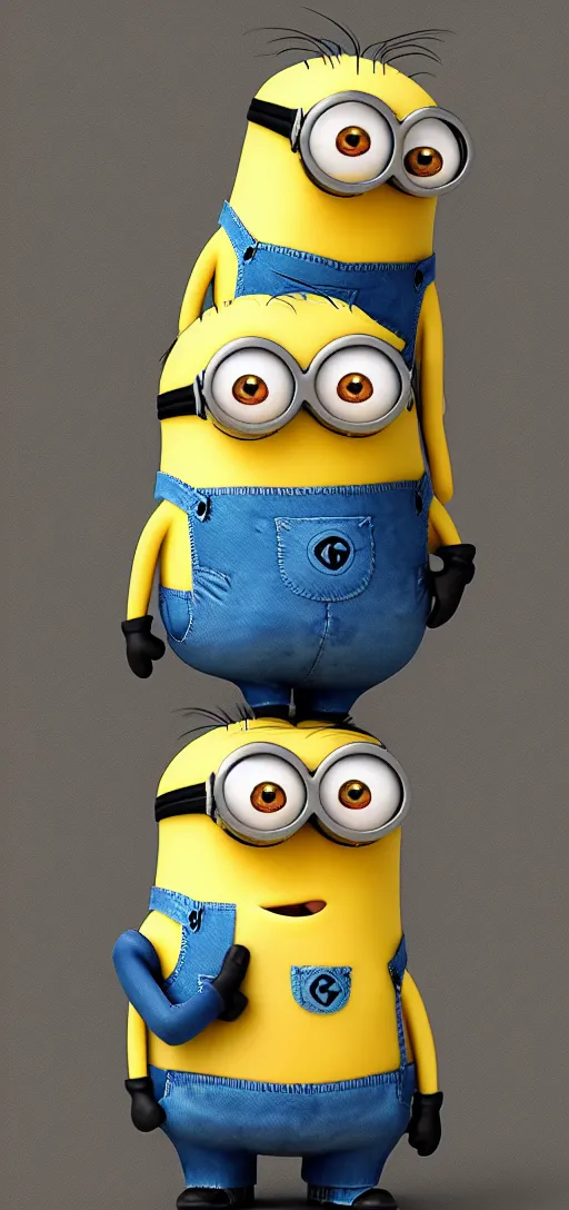 Image similar to phone wallpaper of a photo portrait of a minion posing, professional photo