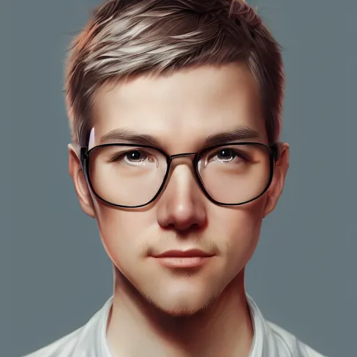 Prompt: Linus from LinusTechTips, elegant, ultra highly detailed, digital painting, smooth, sharp focus, artstation, pixiv, art by Ina Wong, Bo Chen, artgerm, rossdraws, sakimichan