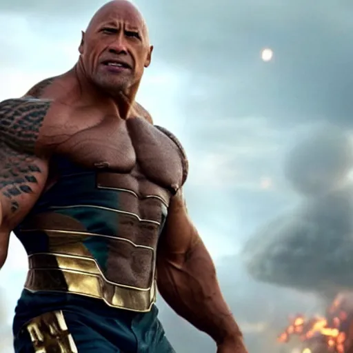 Image similar to Dwayne The Rock Johnson as Thanos