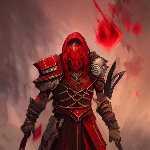 Image similar to ((((Mars the God of war)))), red theme, bloody battlefield, weapons and armors, Dota 2 hero, hearthstone art style, epic fantasy style art, fantasy epic digital art, epic fantasy card game art