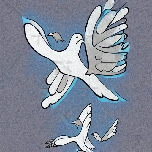 Image similar to doves flying into an ear portal by fatchurofi