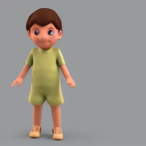 Prompt: 3 d render of a boy