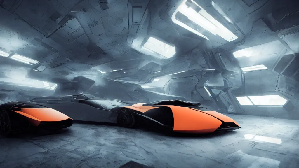 Image similar to a photorealistic dramatic hyperrealistic full frame render of a sleek futuristic interstellar spacecraft, ultra realistic details, glossy white metal, orange racing stripes, weathered surfaces, by vitaly bulgarov, mike nash, ben mauro, greg rutkowski, beautiful dramatic dark moody tones and lighting, cinematic atmosphere, studio lighting, shadows, dark background, octane render, 8 k