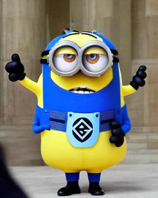 Prompt: a minion that looks exactly like benjamin netanyahu