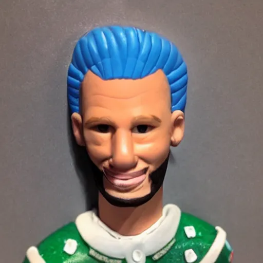 Prompt: jody highroller, made of clay, as a claymation character