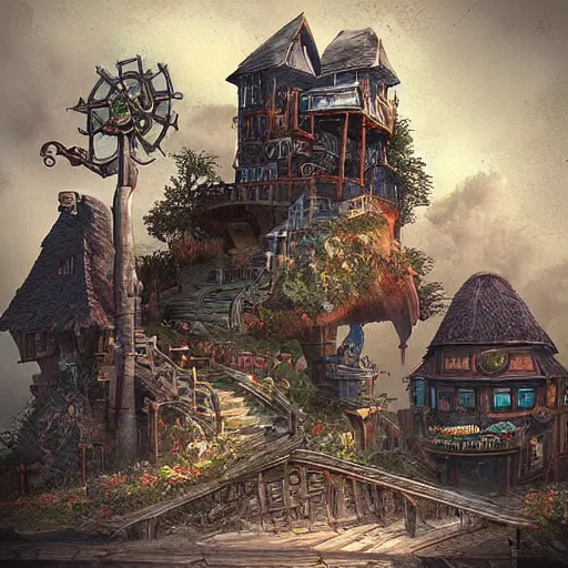 Image similar to “fantasy town by luka mivsek”