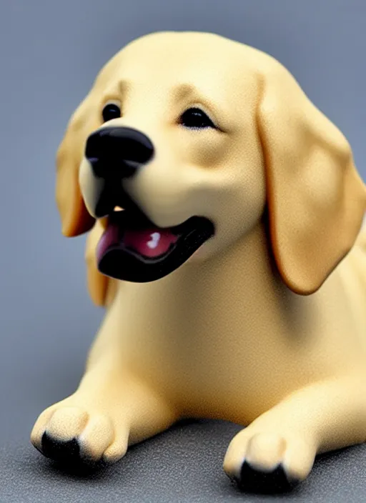 Prompt: 80mm resin detailed miniature of fluffy labrador dog, Product Introduction Photos, 4K, Full body, simple background