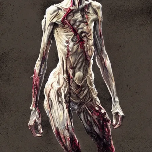 Prompt: clear portrait of a anorexic zombie, hideous appearance, ripped clothing, malnourished, cottagecore!!, background hyper detailed, character concept, full body, dynamic pose, intricate, elegant, highly detailed, digital painting, artstation, concept art, smooth, sharp focus, illustration, art by artgerm and greg rutkowski and alphonse mucha