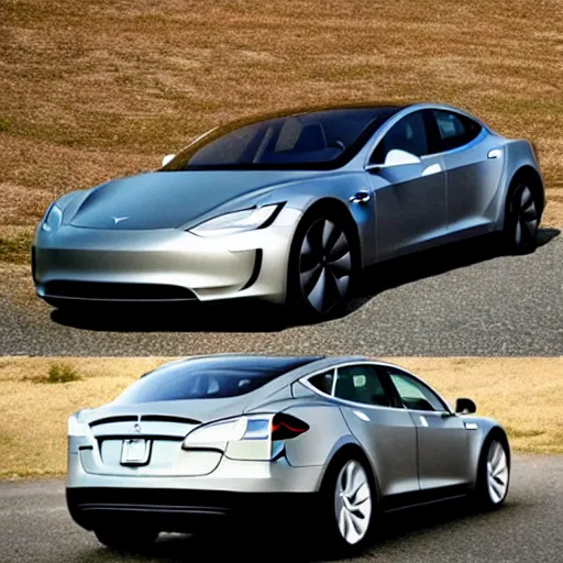 Image similar to “armored knight drives Tesla”