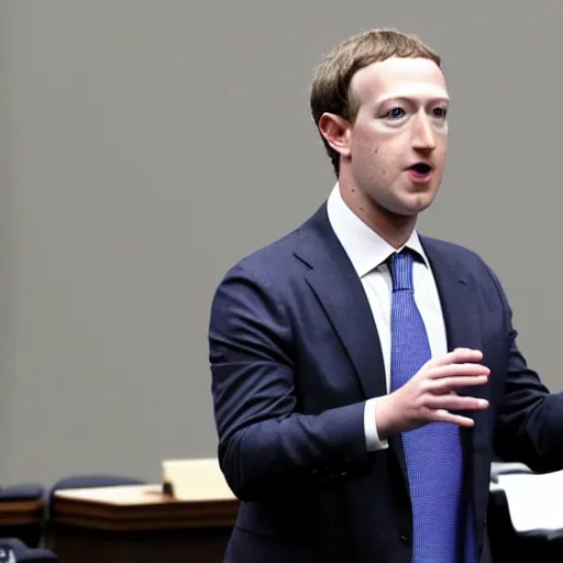 Prompt: mark zuckerberg demonstrating ar 1 4 on his trial testimony