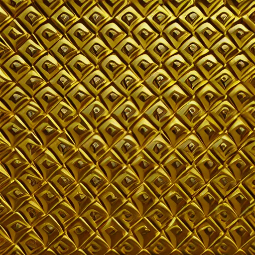 Image similar to 3d render of an abstract medieval pattern gold tile, symetrical