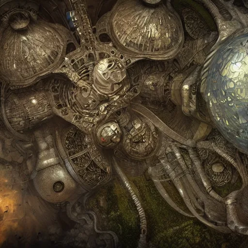 Image similar to chaosphere, intricate detail, royo, klimt, miro, vallejo, frazetta, giger, whealan, hd, unreal engine,