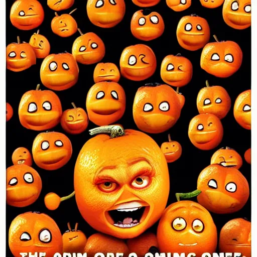 Image similar to the annoying orange movie poster