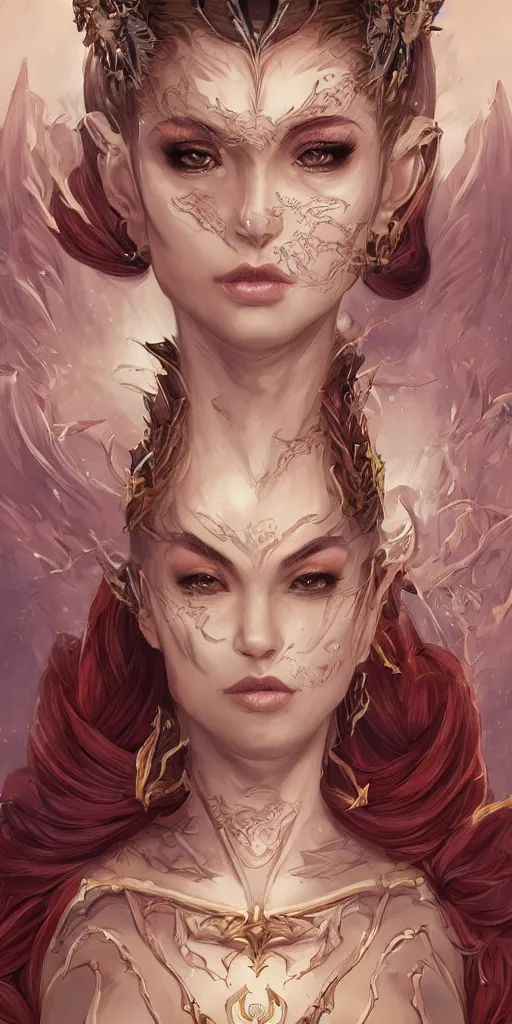 Prompt: portrait of the firedragon queen by artgerm, Dragon in dragon lair, HD, full body dragon concept, flying dragon, Human body with dragon features, beautiful queen, perfect face, fantasy, intricate, elegant, highly detailed, digital painting, artstation, concept art, smooth, sharp focus, illustration, ray tracing, 4k realistic 3d rendered portrait, soft shading, soft colors, relaxed colors, hyperdetailed, wide angle lens, fantasy, futuristic horror, armor style of giger