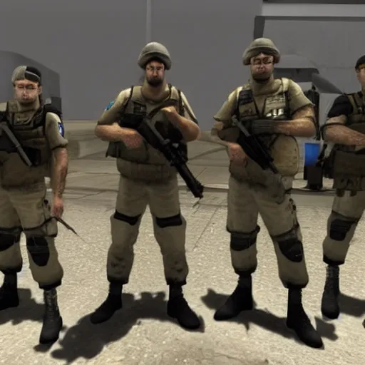 Image similar to IDF soldiers as characters in Counter Strike 1.6