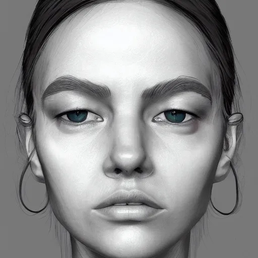 Image similar to portrait of a woman, by matt deslauriers, highly detailed, featured on artstation