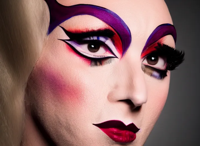 Image similar to dslr photo still of woman jordan peterson dressed as a woman in drag dressed as a woman makeup, 8 k, studio lighting