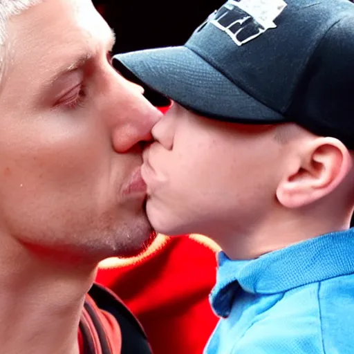 Image similar to Eminem kissing a m&m