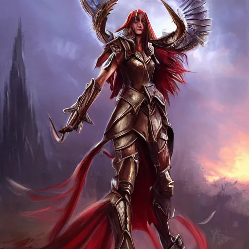 Image similar to Epic divine knight stands among the fallen dead by Richard S. Johnson