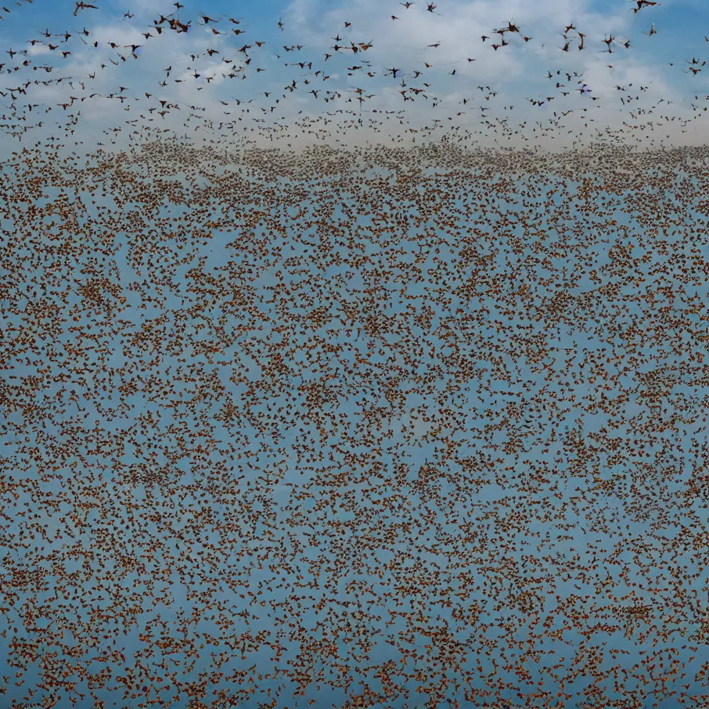 Prompt: close - up swarm of towers made up of colourful squatter shacks, bleached colours, plain uniform off white sky, dystopia, mamiya, very detailed, ultra sharp, photographed by john chiara