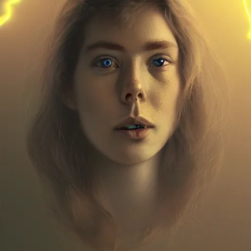 Image similar to a fearless leader of collaborative intelligence by miles johnston, portrait, volumetric lightning, ambient light, trending on artstation, award winning