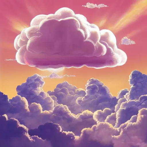 Prompt: cloud album art, poster art, cover art