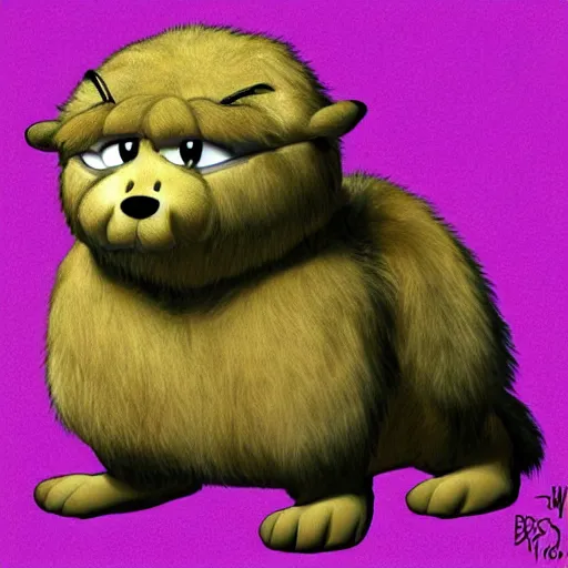 Image similar to A character based on a haggis, cartoon style, soft and cuddly with fur, In the style of Dreamworks, Art by Brian Bolland, Trending on CGSociety, Manga and Anime