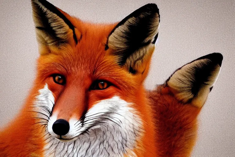 Prompt: mysterious fox portrait