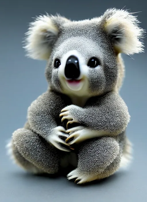 Image similar to 80mm resin detailed miniature of fluffy koala, Product Introduction Photos, 4K, Full body, simple background