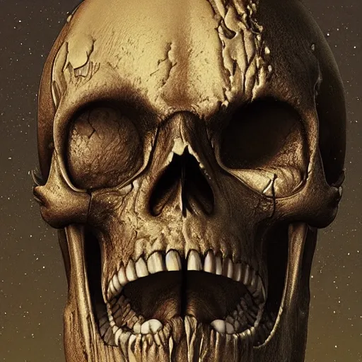 Image similar to portrait_of_a_melting_skull._intricate_abstract._intricate_artwork._by_Tooth_Wu_wlop_beeple_dan_mumford._octane_render_trending_on_artstat