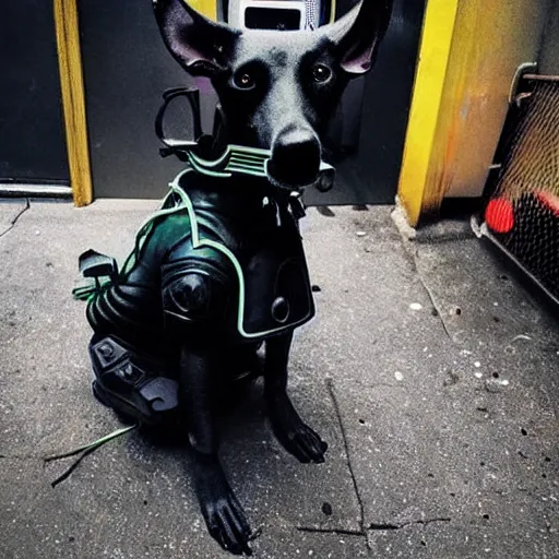 Prompt: cyberpunk dog