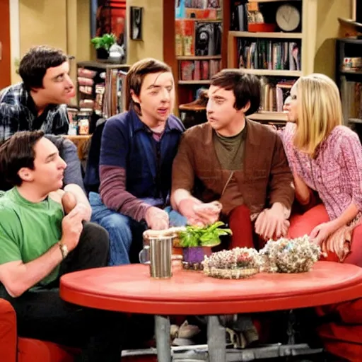 Image similar to actors from the friends cast in the big bang theory