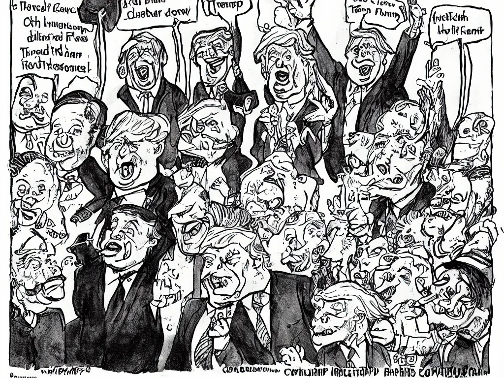 Image similar to political cartoon of trump as a clown, satire