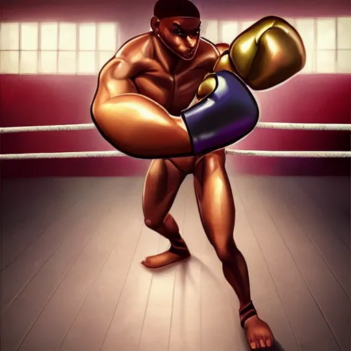 Image similar to anthro anubis as a boxer in a boxing ring, strong spotlights, trending on artstation, smooth and sharp focus, elegant detail, illustration, digital painting, art by artgerm and wlop