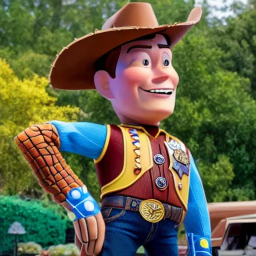 Image similar to elon musk as Sheriff Woody Pride, pixar, 8k hd dof
