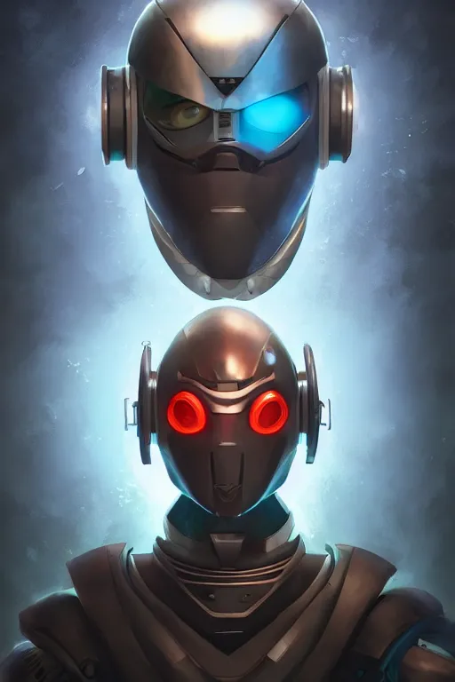 Image similar to epic mask helmet robot ninja portrait stylized as fornite style game design fanart by concept artist gervasio canda, behance hd by jesper ejsing, by rhads, makoto shinkai and lois van baarle, ilya kuvshinov, rossdraws global illumination radiating a glowing aura global illumination ray tracing hdr render in unreal engine 5