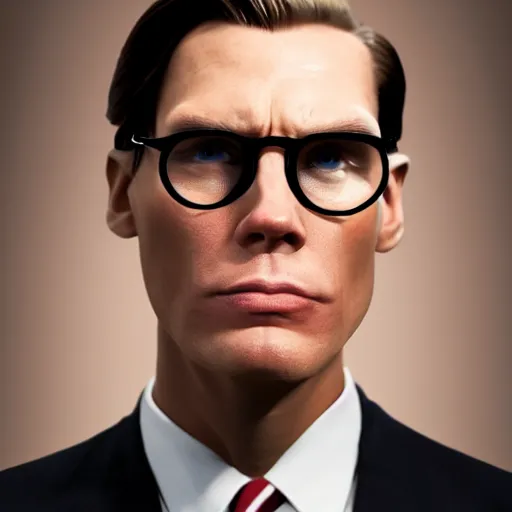 Prompt: film still photo portrait of jerma as a lawyer with slicked back hair and glasses in a fancy suit, realistic, hyperrealistic, 8 k resolution, hd quality, very detailed, highly detailed, intricate details, real life, real world, trending on artstation, digital art, really realistic, very realistic, headshot, head in frame, photograph, portrait