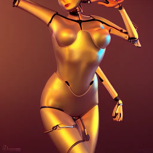 Prompt: gorgeous flirty fembot posing, photorealistic, highly detailed, octane, cgi,