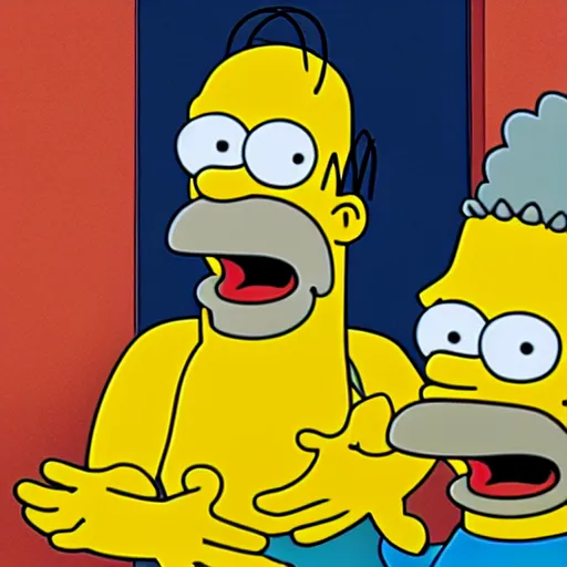 Prompt: concept art of homer Simpson yelling at bart, detailed , award winning