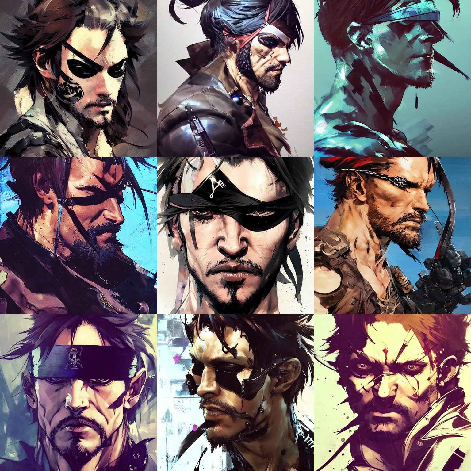 Prompt: a beautiful side portrait of a male pirate. he wears an eye - patch. art by yoji shinkawa and sandra chevrier, trending on artstation, award - winning, perfect composition.