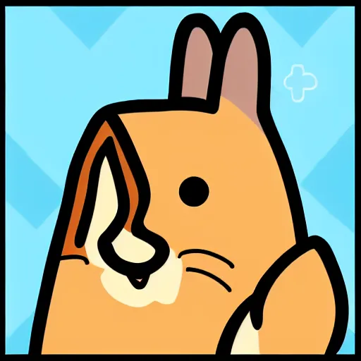 Prompt: an app icon for bunnies that deliver food