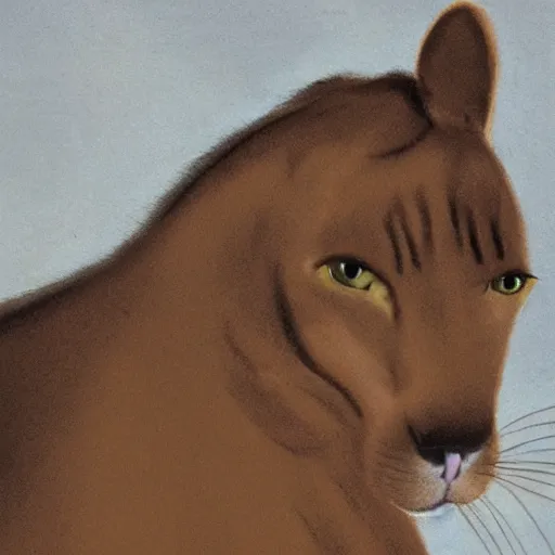 Image similar to a cat with the face of a horse